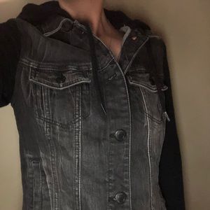 American Eagle Black Jean Jacket